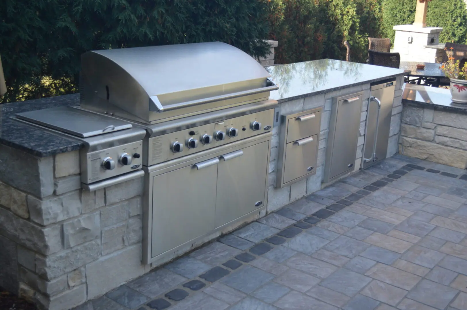 Outdoor kitchen installation in Darien, IL