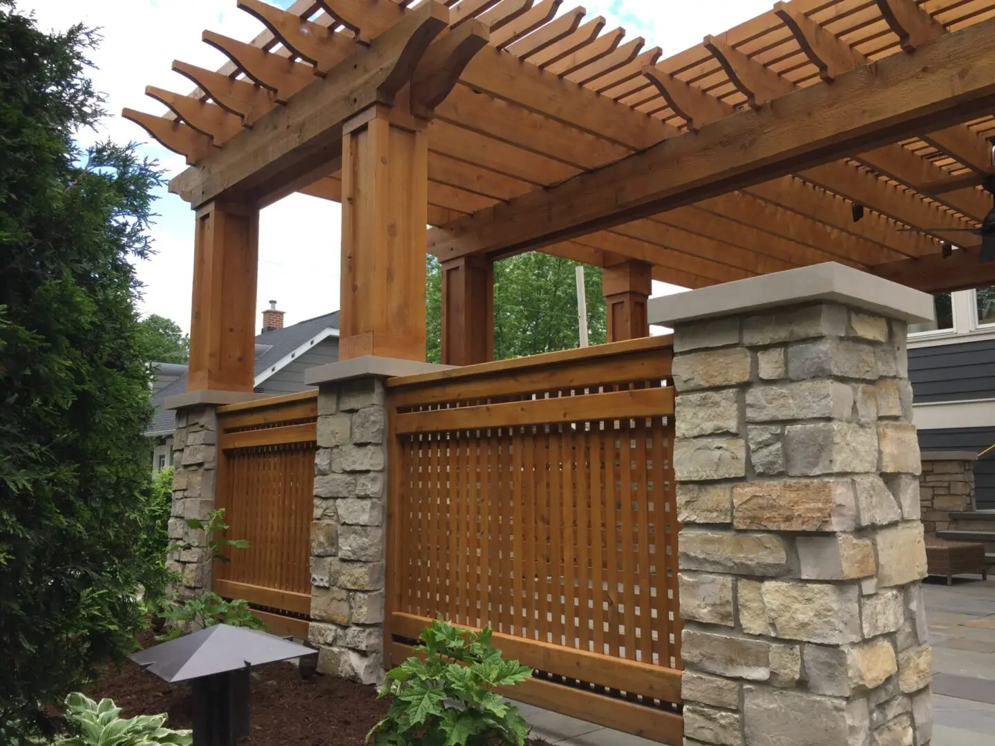 Custom high end pergola and patio installation in Downers Grove, IL