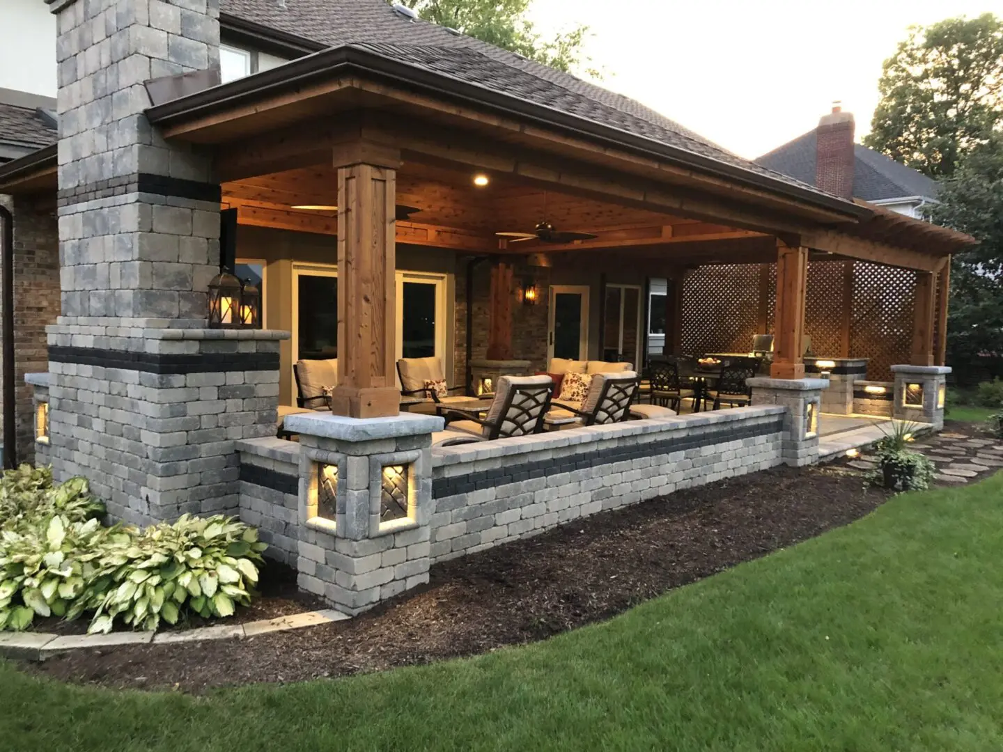 Custom pergola with patio installation in Glen Ellyn, IL