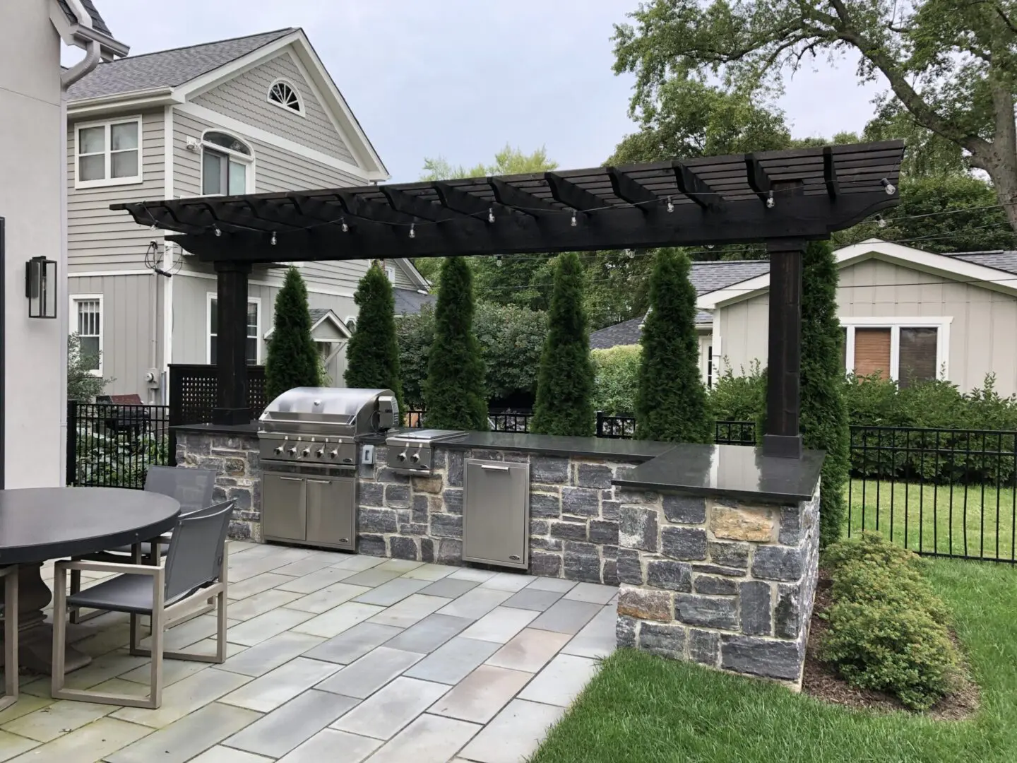 Custom patio and outdoor kitchen installation in Naperville, IL