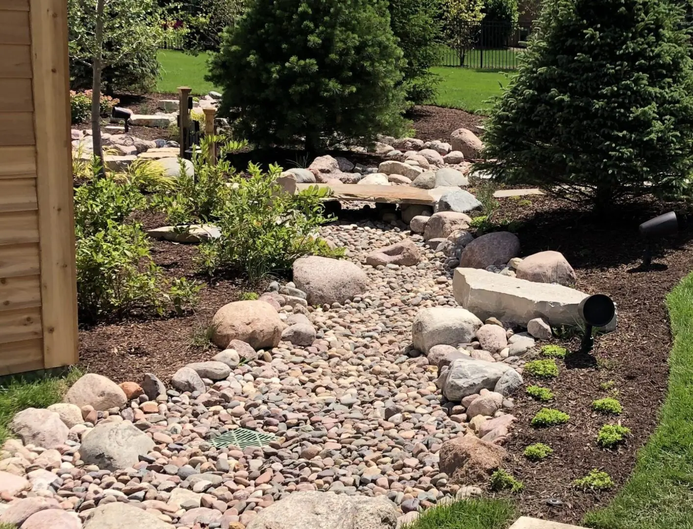 Storm water management dry river in Chicago western suburbs