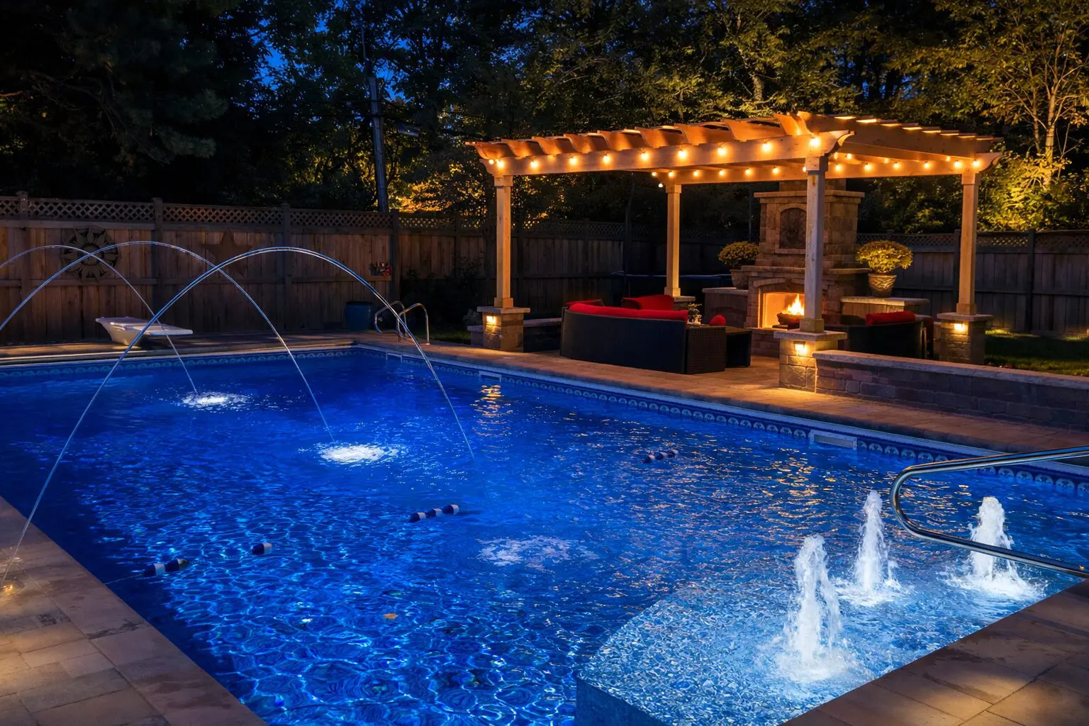 Pergola light installation in Clarendon Hills, IL