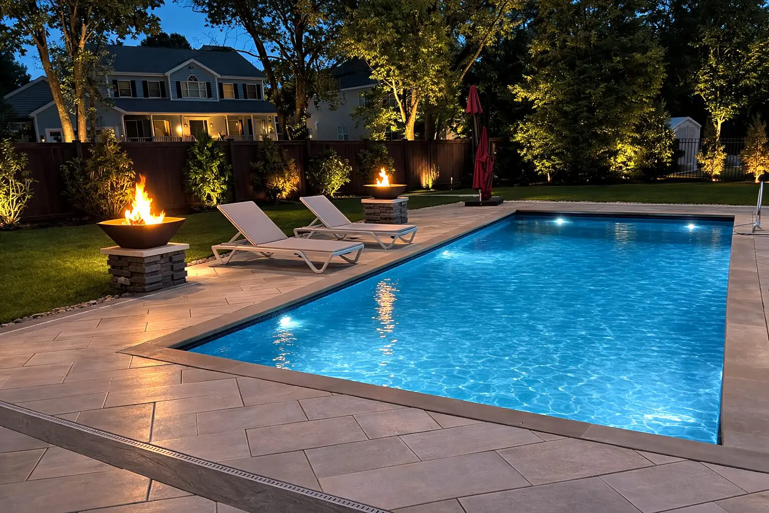 Landscape lighting design in Chicago western suburbs