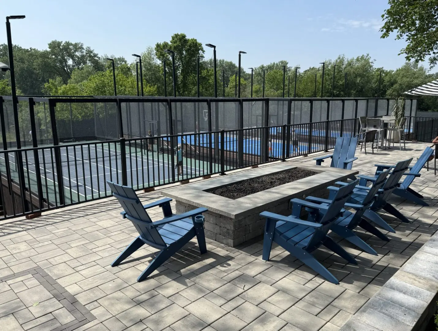 Paver patio with custom fire pit in Hinsdale IL