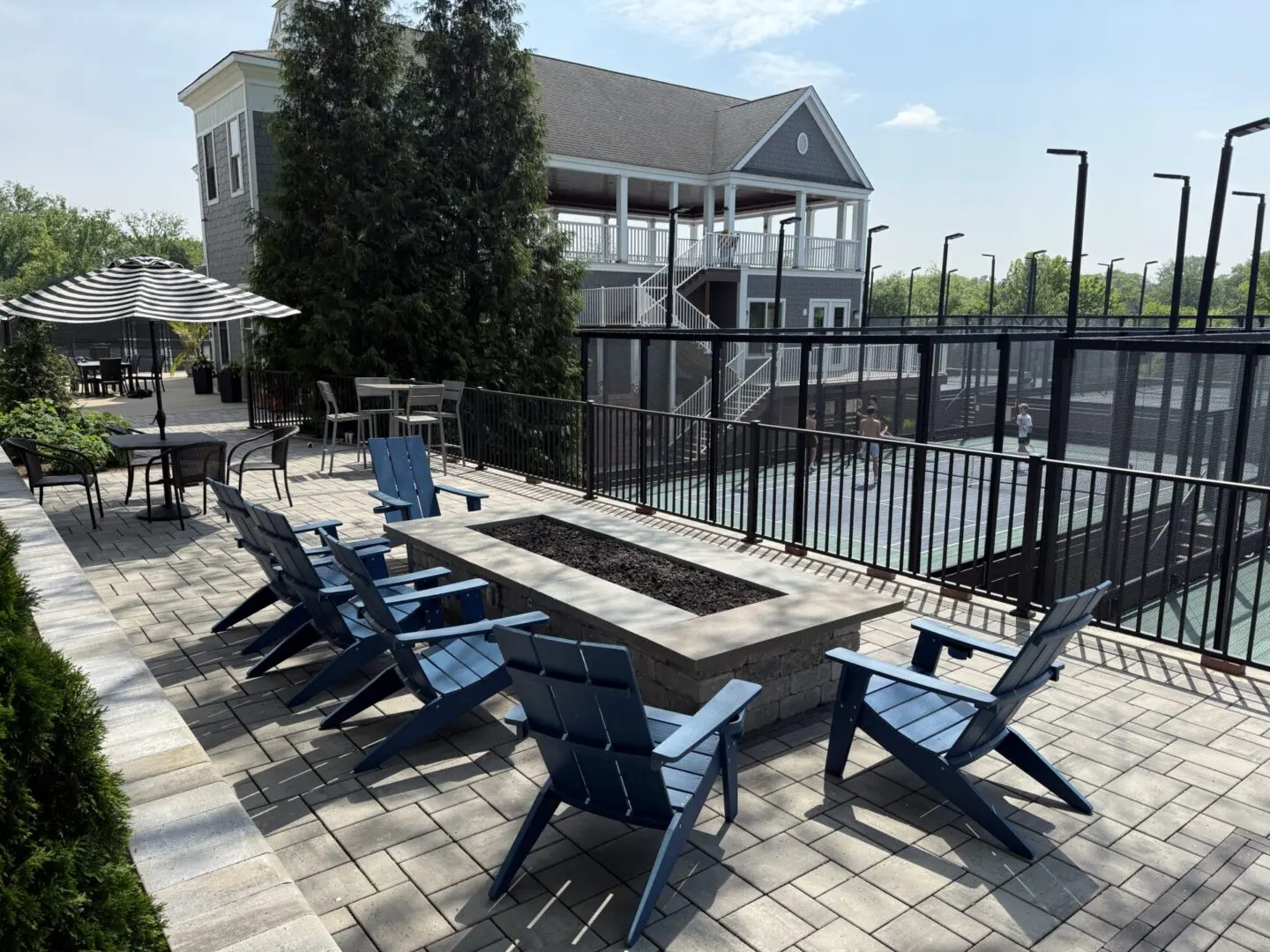 Paver patio with custom fire pit in Hinsdale IL