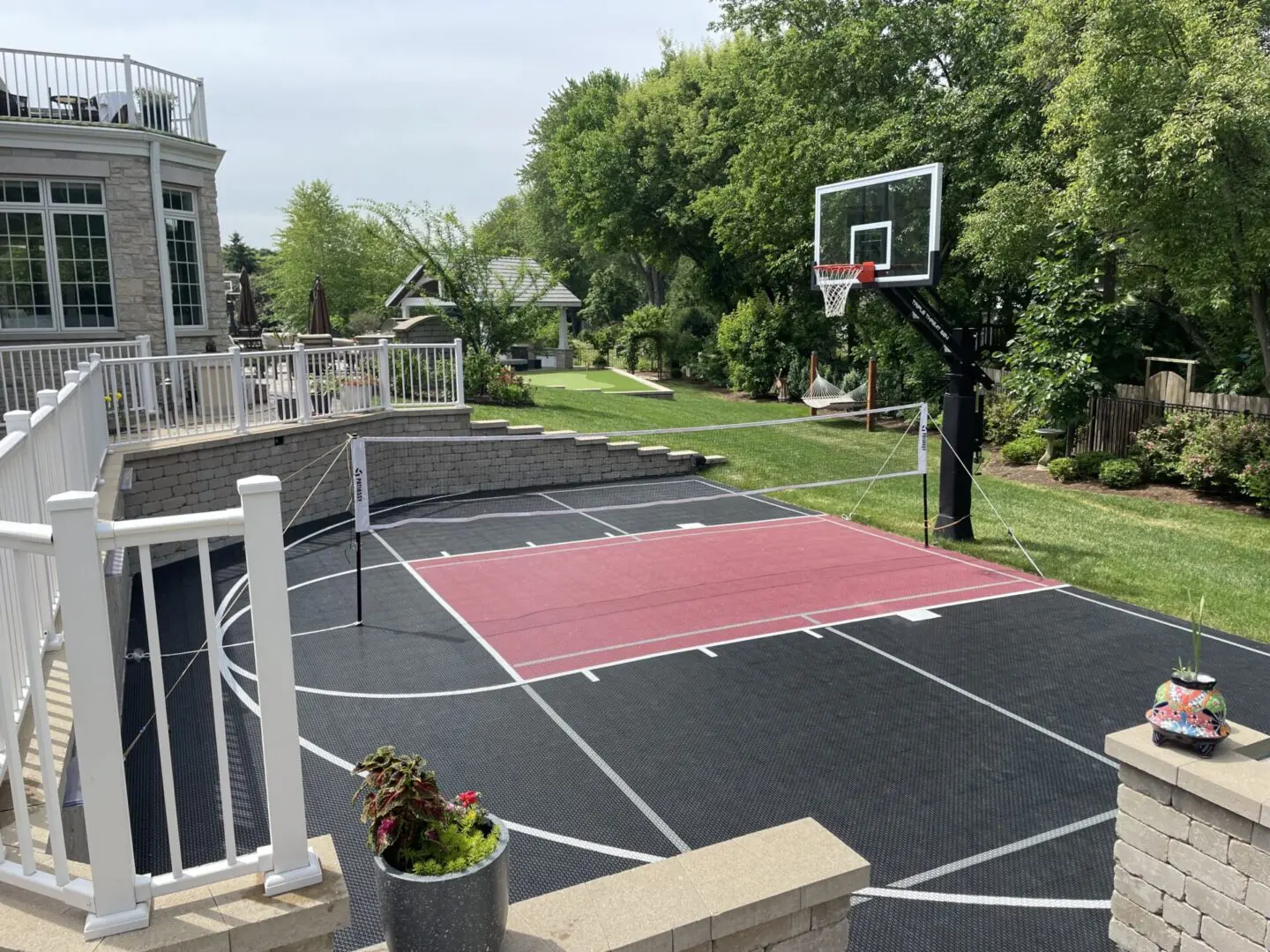 Custom sport court installation near Naperville, IL