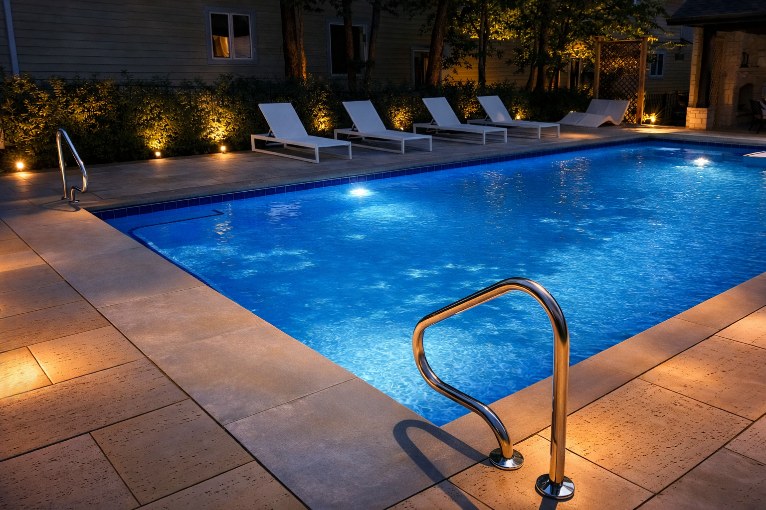 Professional landscape lighting and pool design in Oak Brook, IL