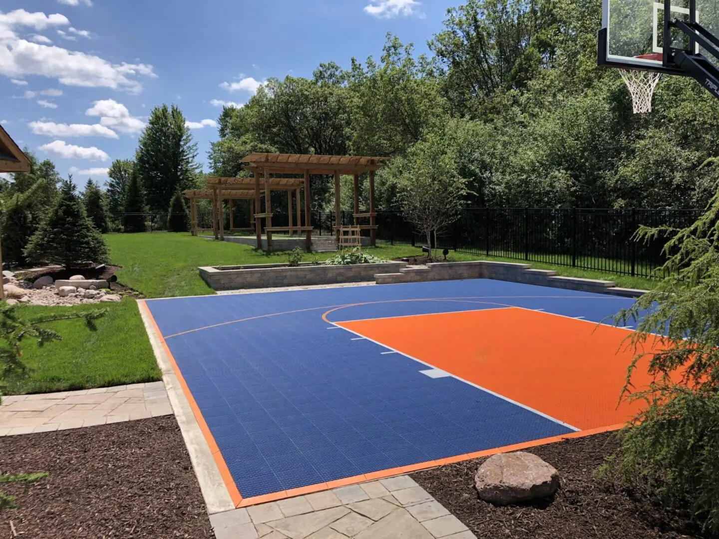 Custom sport court installation near Hinsdale, IL
