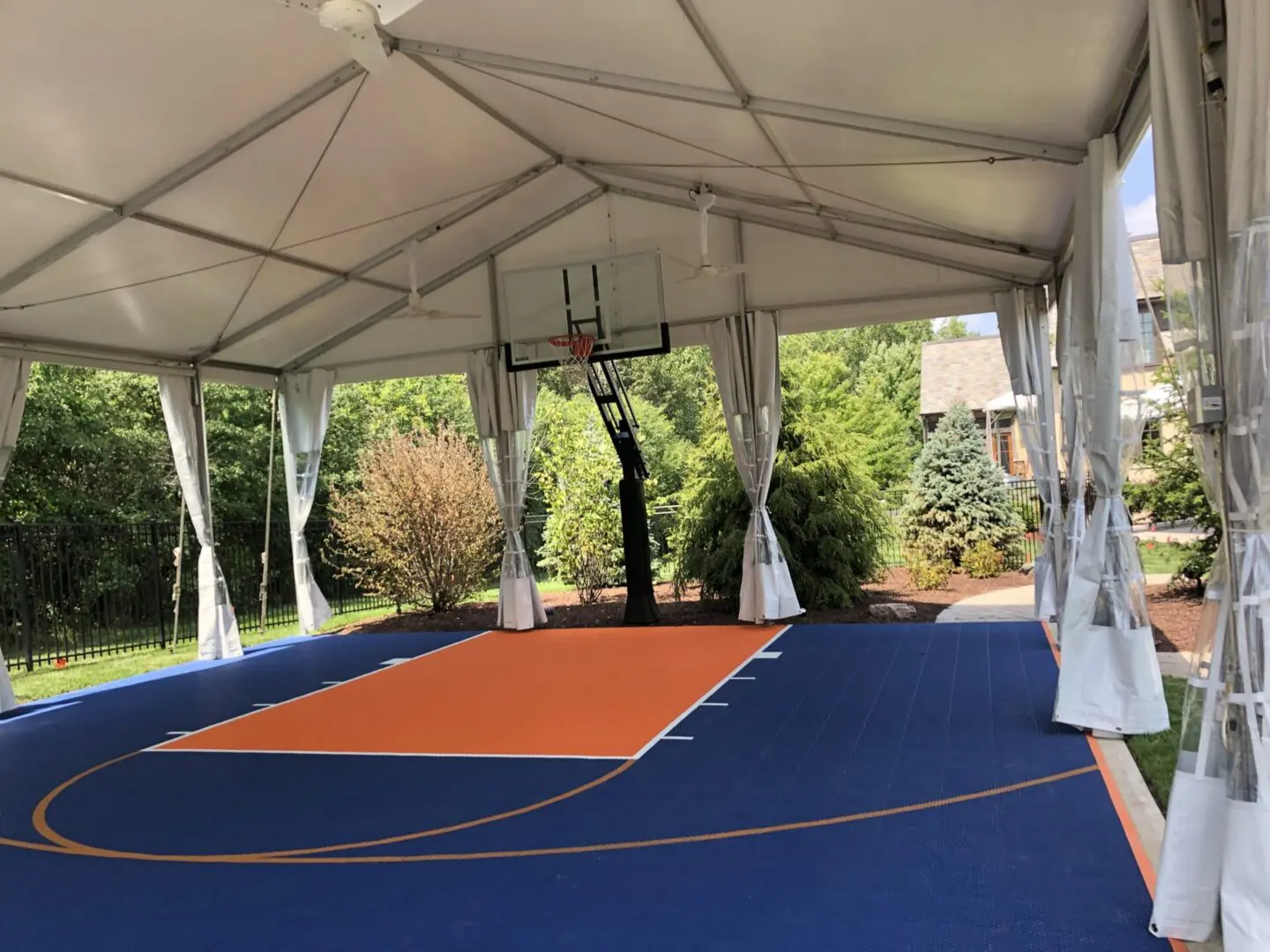 Custom sport court installation near Palos Park, IL